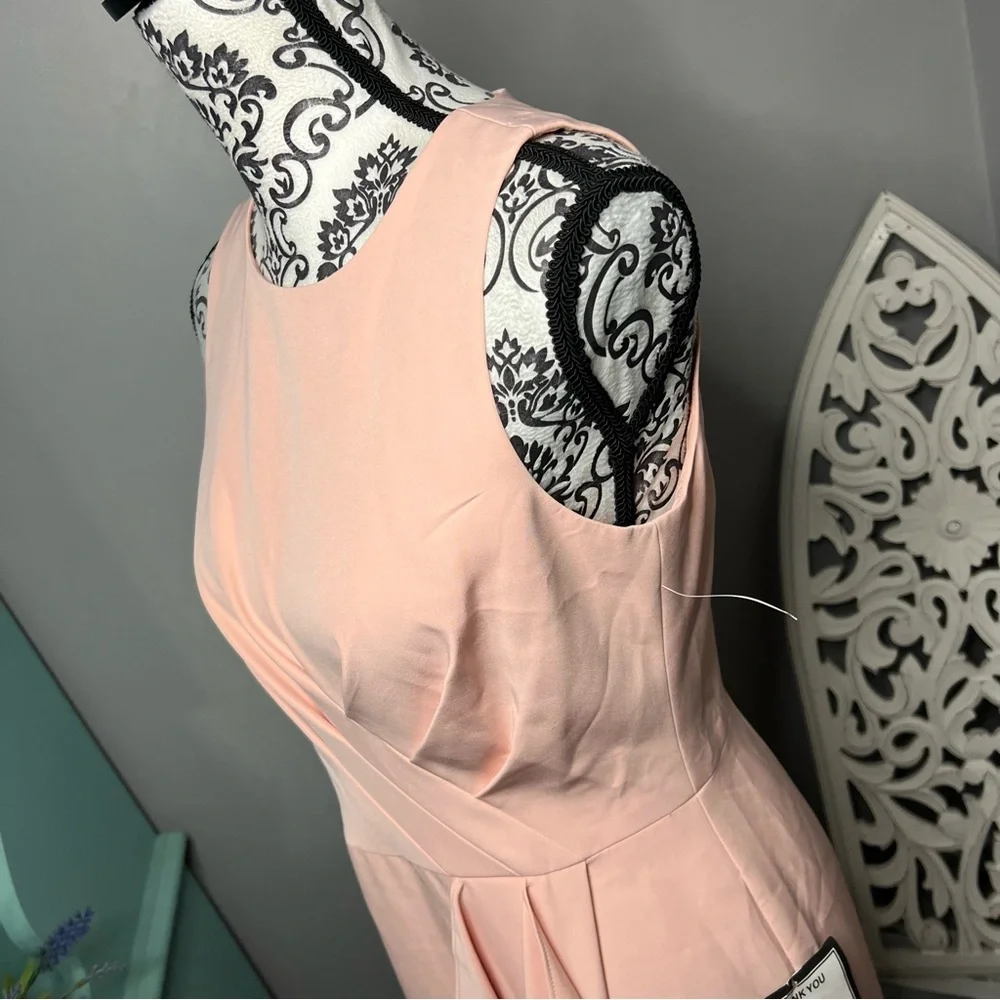 Eliza J Ruffle Drape Sleeveless Maxi Dress Evening Gown Size 6 Wedding Guest - Picture 11 of 16